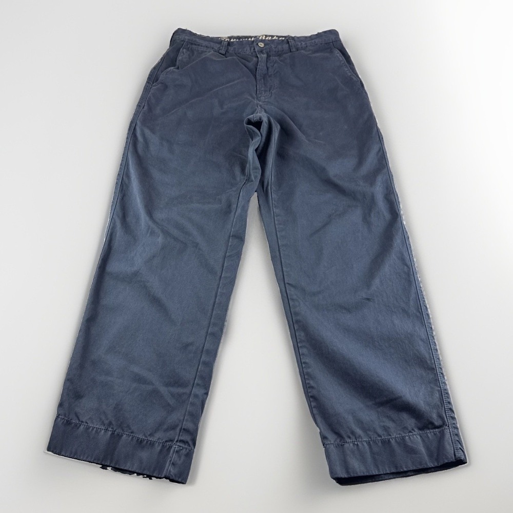 Tommy Bahama Pants Mens 36x30 Blue Chino Khakis Slacks Cotton Preppy Casual